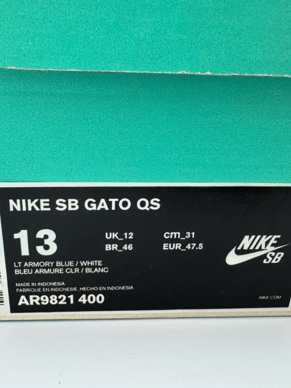 Nike SB x Supreme Gato QS Armory Blue Sz 13 DS